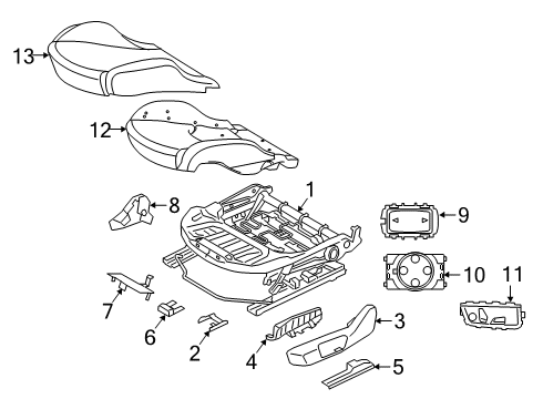 2025 Toyota GR Supra Driver Seat Components Diagram 2 - Thumbnail