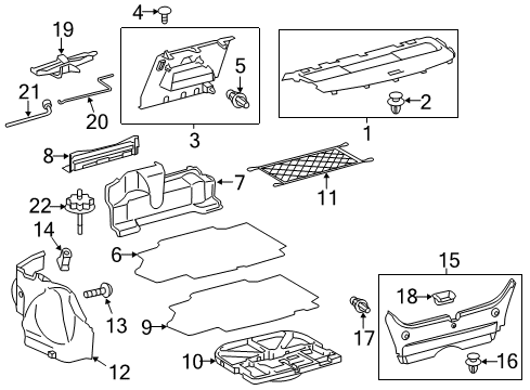 2013 Toyota Camry Floor Cover, Rear Diagram for 64770-06281-C0