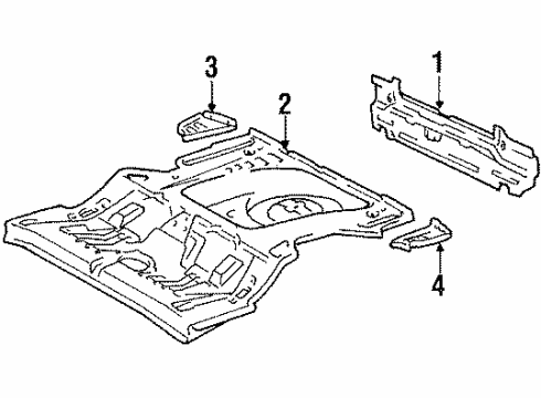 1987 Toyota Corolla Rear Body Diagram 3 - Thumbnail
