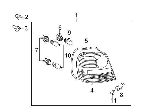 2004 Toyota Echo Tail Lamps Diagram