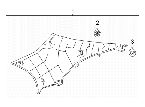 2025 Toyota Camry Interior Trim - Quarter Panels Diagram