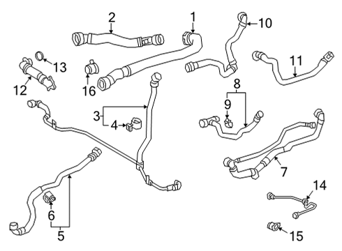 2022 Toyota GR Supra Hoses, Lines & Pipes Diagram