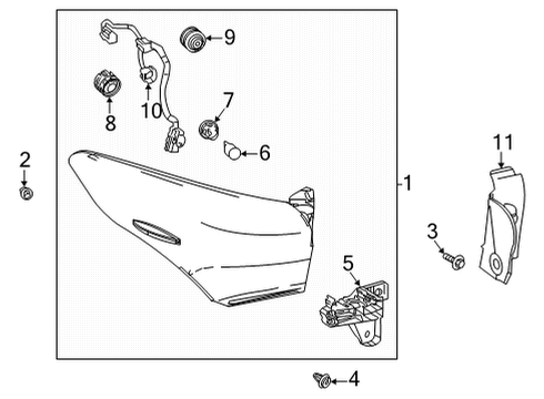 2025 Toyota Highlander Tail Lamps Diagram