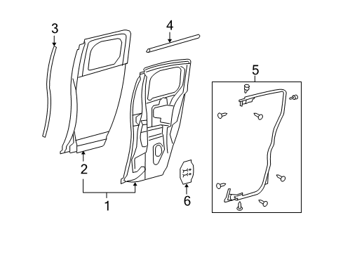2007 Toyota FJ Cruiser Door & Components Diagram 2 - Thumbnail