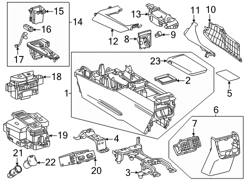 2025 Toyota Crown Signia Center Console Diagram