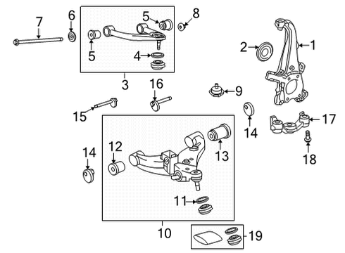 2025 Toyota Tundra Front Suspension Components Diagram