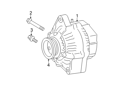 2015 Scion iQ Alternator Mount Bolt Diagram for 91511-K0840