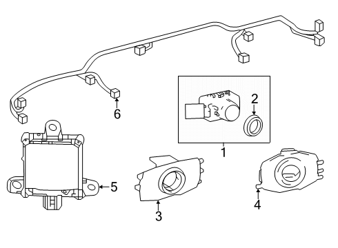 2025 Toyota Tacoma Electrical Components - Rear Bumper Diagram