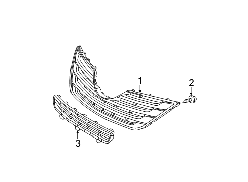 2008 Toyota Camry Grille & Components Diagram 2 - Thumbnail