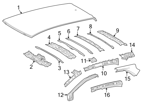 2024 Toyota GR Corolla Roof & Components Diagram 2 - Thumbnail