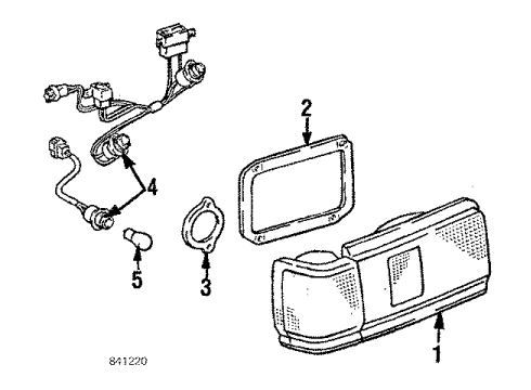 1986 Toyota Corolla Tail Lamps - Headlights Diagram 2 - Thumbnail