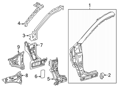 2024 Toyota Venza Hinge Pillar Diagram