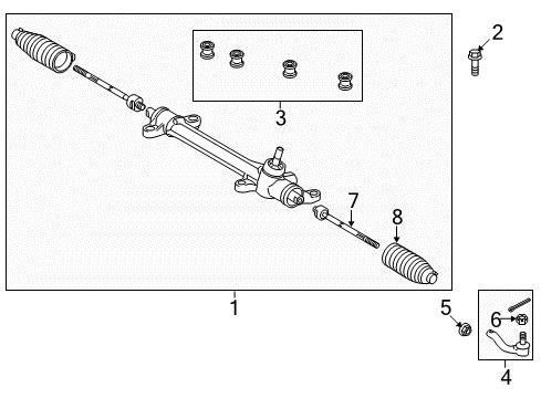 2019 Toyota Corolla Steering Gear & Linkage Diagram 2 - Thumbnail