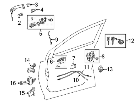 2024 Toyota Corolla Cross Front Door Diagram