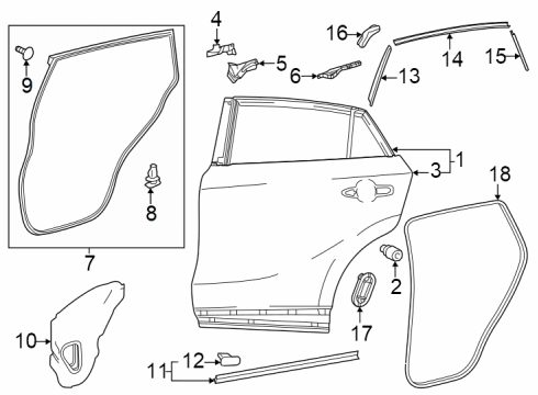 2024 Toyota Venza Door & Components Diagram 2 - Thumbnail