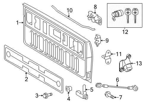 2020 Toyota Tundra Tail Gate - Body Diagram 3 - Thumbnail