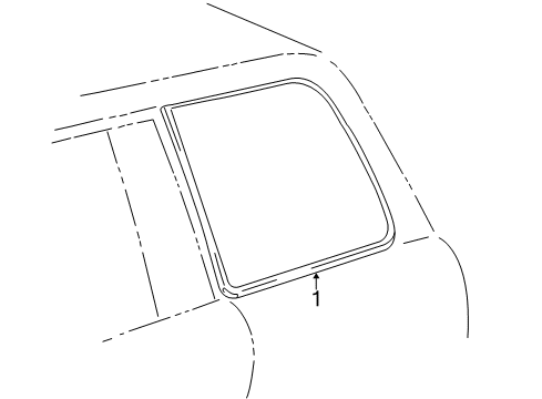 1996 Toyota RAV4 Glass & Hardware - Quarter Panel Diagram 2 - Thumbnail