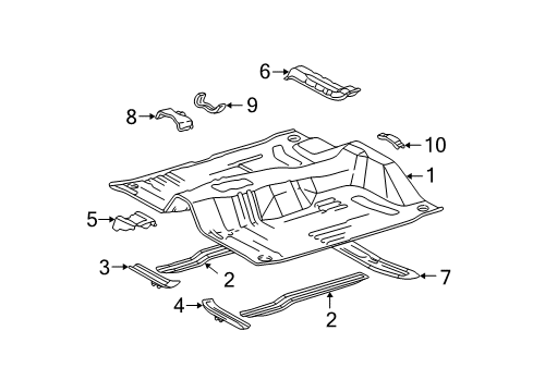 1999 Toyota Tacoma Floor Diagram 2 - Thumbnail