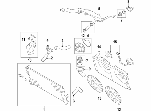 2018 Toyota 86 Radiator & Components Diagram