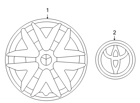 2007 Toyota Sienna Wheel Covers & Trim Diagram