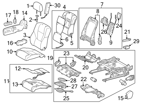 2025 Toyota Tundra Passenger Seat Components Diagram