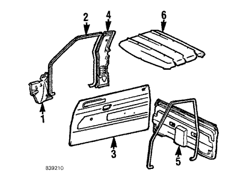1984 Toyota Pickup Interior Trim Diagram