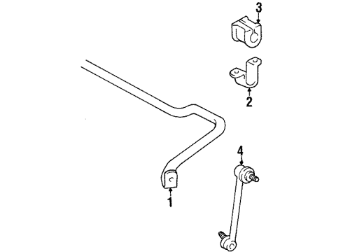 1994 Toyota Previa Stabilizer Bar & Components Diagram 3 - Thumbnail