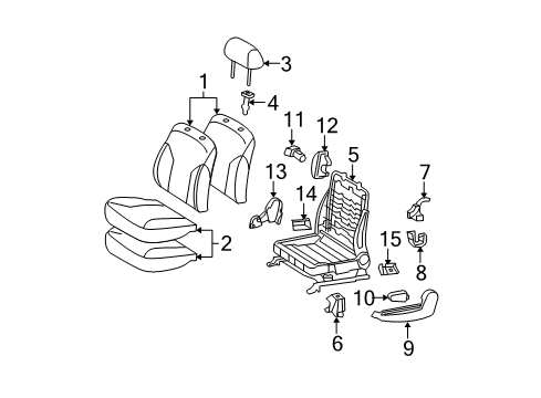 2008 Toyota Yaris Frame Assembly, Driver Side Diagram for 71120-52200