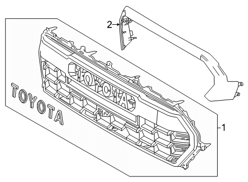 2025 Toyota Tacoma Grille & Components Diagram 3 - Thumbnail