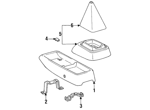 1996 Toyota Previa Center Console Diagram