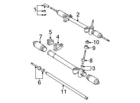 1995 Toyota Tacoma Steering Gear & Linkage Diagram 4 - Thumbnail