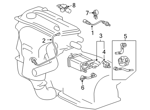 2003 Toyota Camry Emission Components Diagram