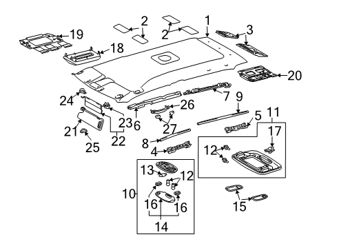 2004 Toyota Tundra Insulator Pad, Center Diagram for 63341-0C050