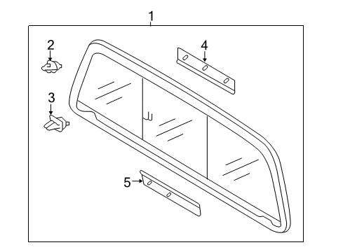 2017 Toyota Tundra Glass & Hardware - Back Glass Diagram 4 - Thumbnail
