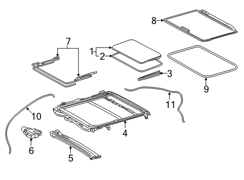 2023 Toyota Camry Sunroof - Body Diagram 2 - Thumbnail