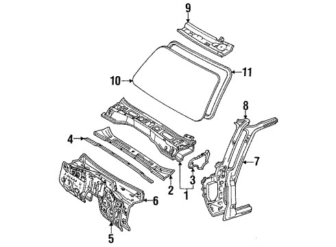 1994 Toyota Land Cruiser Cowl Diagram