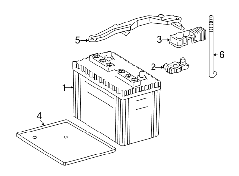 2012 Toyota Tacoma Battery Holder Bolt Diagram for 74451-04040