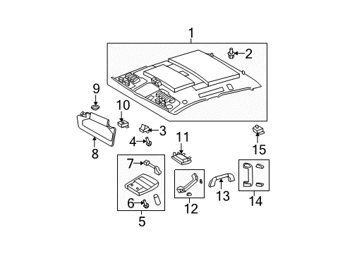 2008 Toyota Tundra Coat Hook, Sand Diagram for 74631-0C050-E0