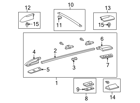 2019 Toyota Sequoia Luggage Carrier Diagram