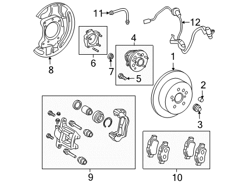 2005 Toyota Sienna Brake Components Diagram 5 - Thumbnail