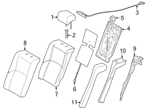 2025 Toyota Crown Rear Seat Components Diagram 3 - Thumbnail