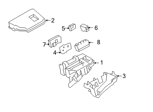 2011 Toyota Corolla Upper Cover Diagram for 82662-12370