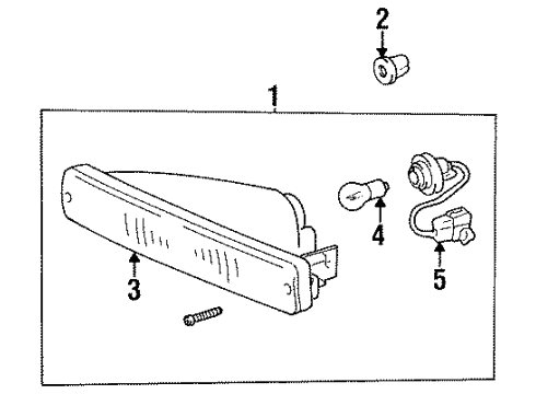 1995 Toyota Land Cruiser Socket, Front Diagram for 81515-60361