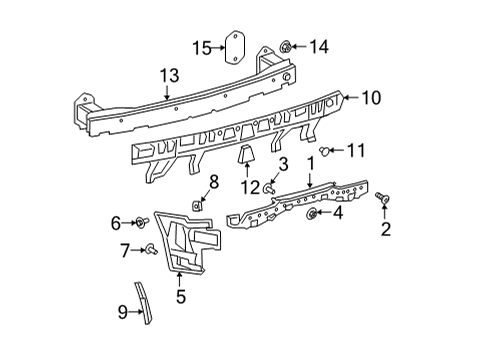 2025 Toyota GR Supra Bumper & Components - Rear Diagram