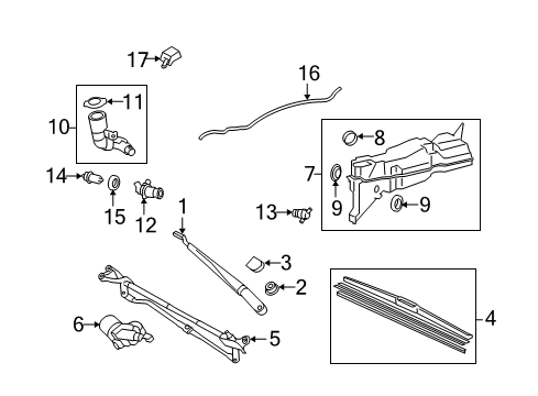 2018 Toyota Land Cruiser Wiper & Washer Components Diagram