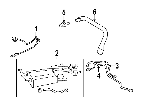 2006 Toyota Matrix Emission Components Diagram 2 - Thumbnail