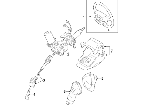2007 Toyota RAV4 Steering Column Diagram
