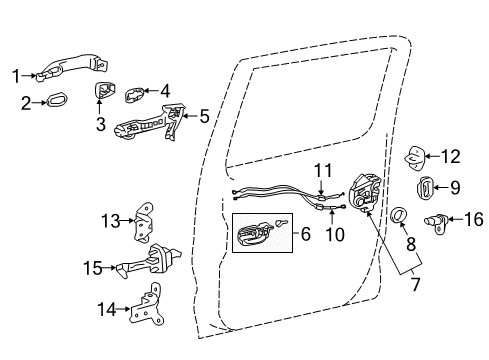 2019 Toyota Tacoma Front Door Diagram