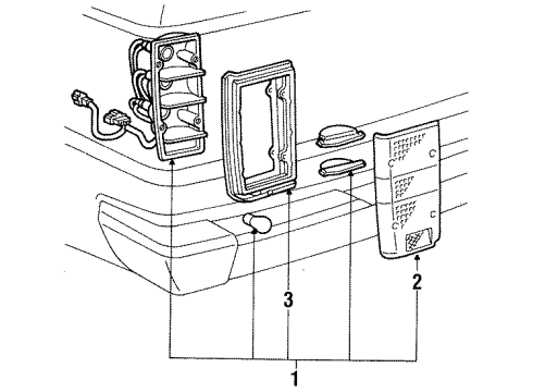 1987 Toyota Land Cruiser Tail Lamps Diagram