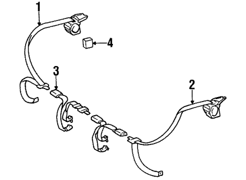 1997 Toyota Paseo Seat Belt - Body Diagram 4 - Thumbnail